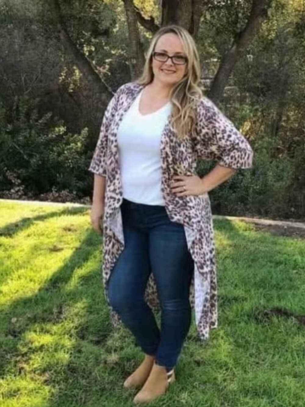 LuLaRoe Shirley S leopard animal print kimono